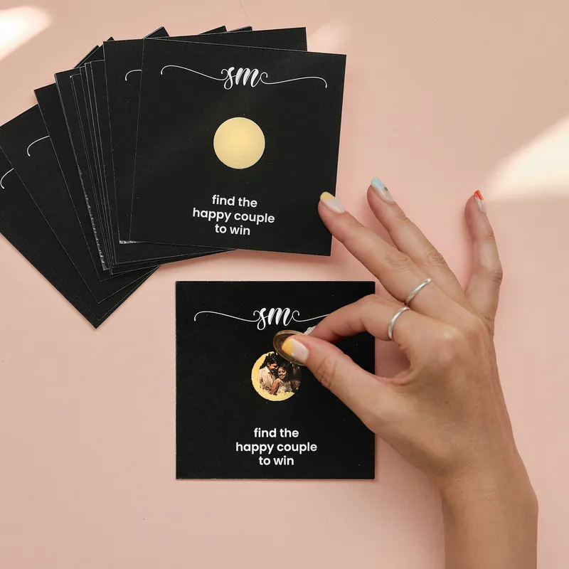 Find the Happy Couple Scratch-Off Cards Personalised