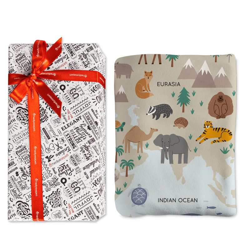 Personalised Animal Atlas Play Mat for First Birthday Gift