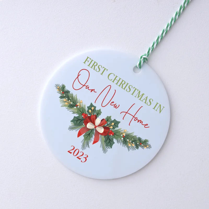 First Christmas in Our Home! Personalized Christmas Ornament with Target Year