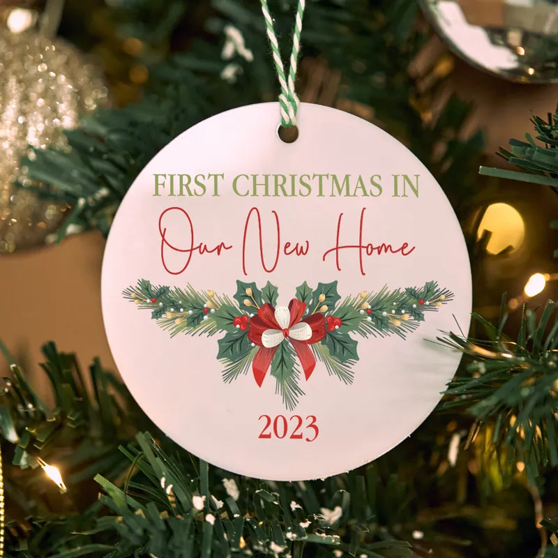 First Christmas in Our Home! Personalized Christmas Ornament with Target Year