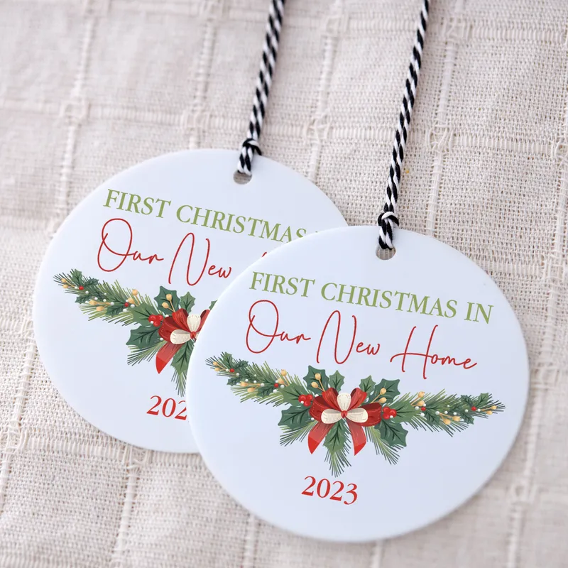 First Christmas in Our Home! Personalized Christmas Ornament with Target Year