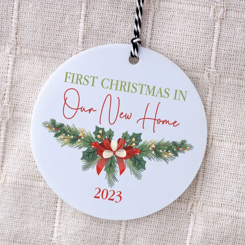 First Christmas in Our Home! Personalized Christmas Ornament with Target Year