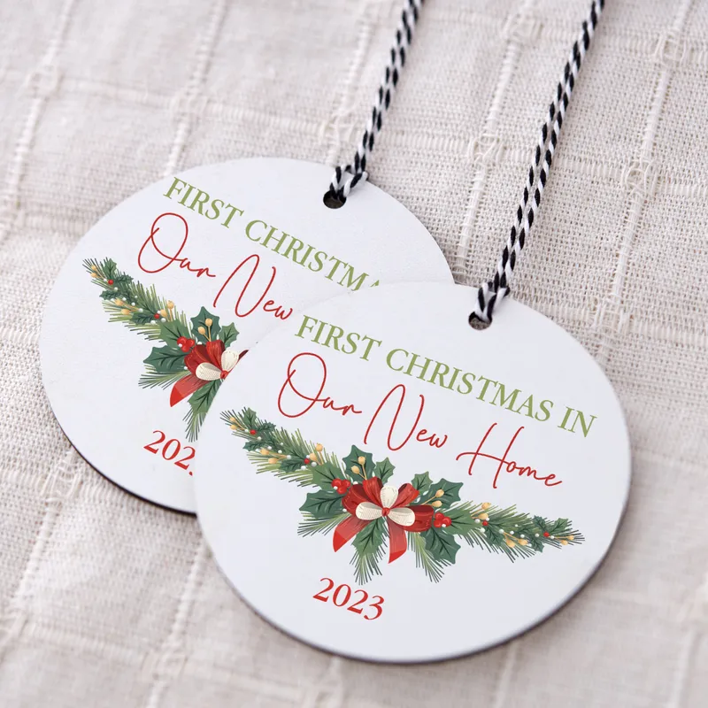First Christmas in our New Home MDF Tree Ornament