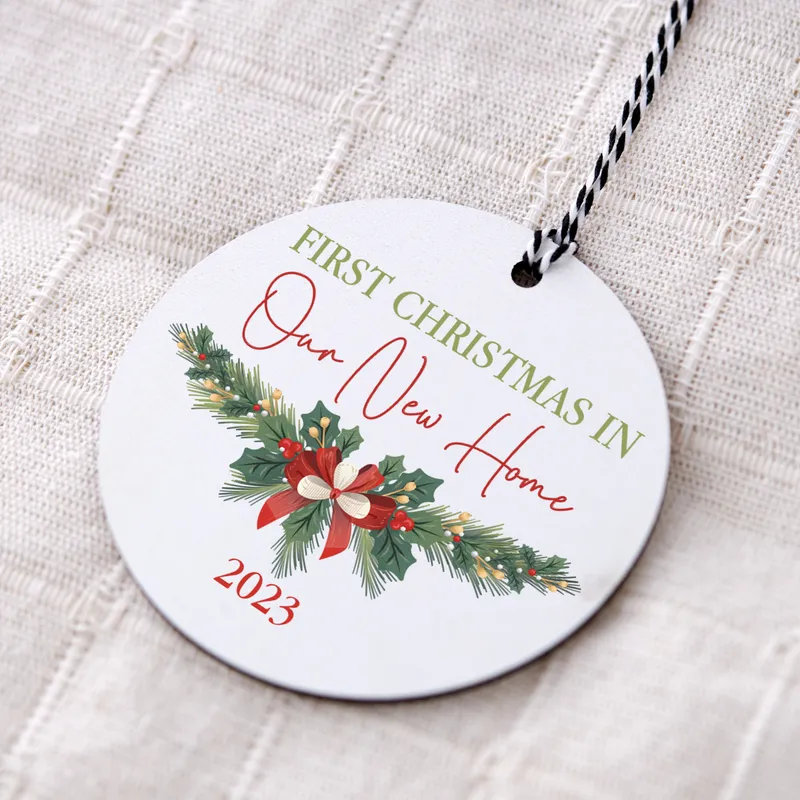 First Christmas in our New Home MDF Tree Ornament