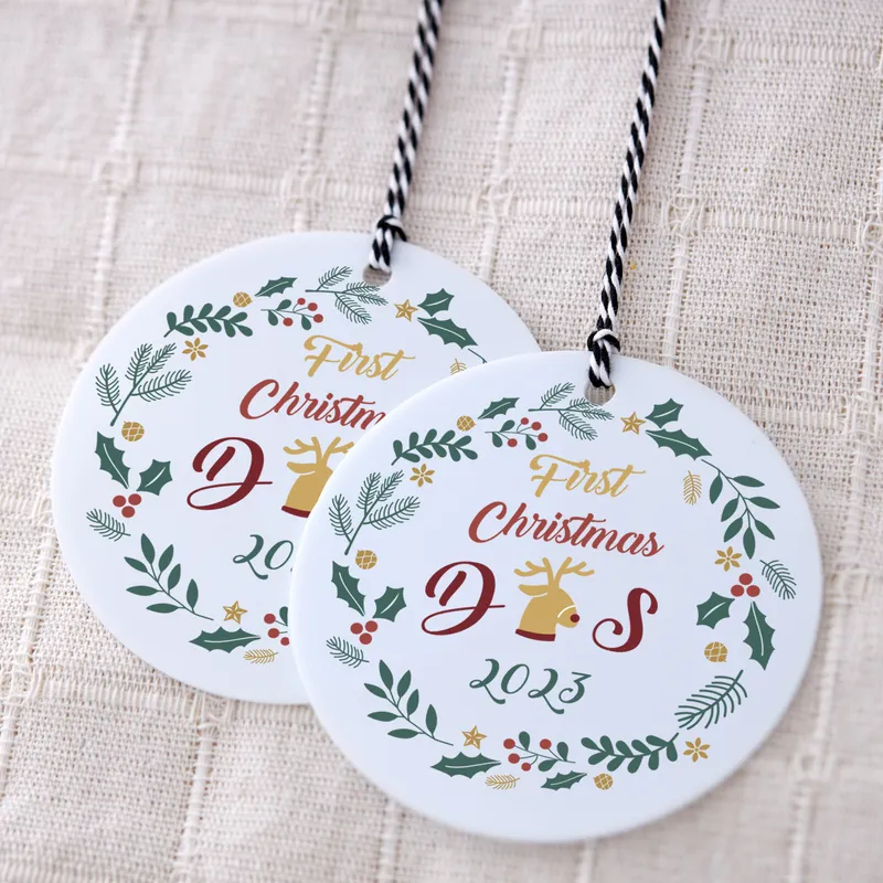 Personalised First Christmas Ornament with Custom Initials
