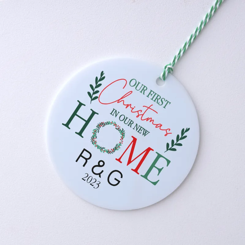 Personalised First Christmas in New Home Ornament