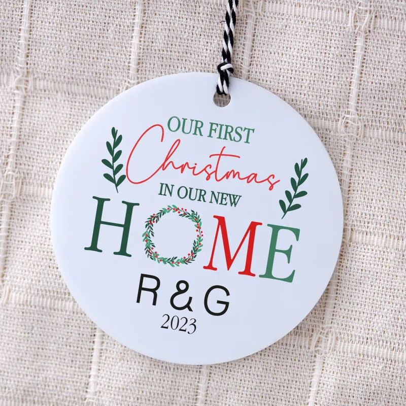 Personalised First Christmas in New Home Ornament