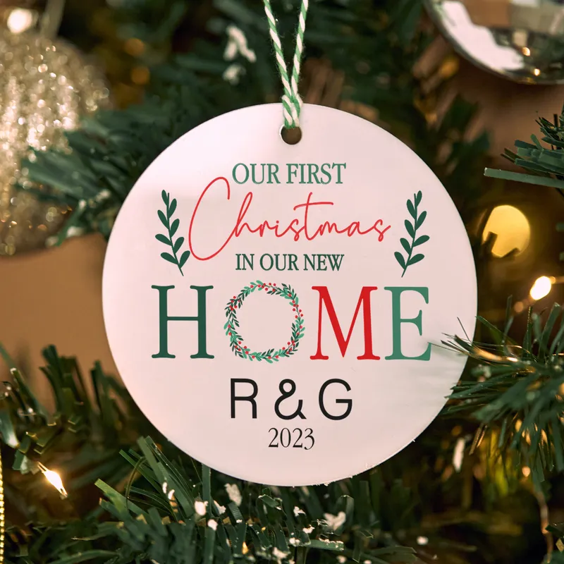 Personalised First Christmas in New Home Ornament