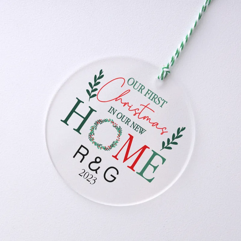 Personalised First Christmas Home Ornament for Couples