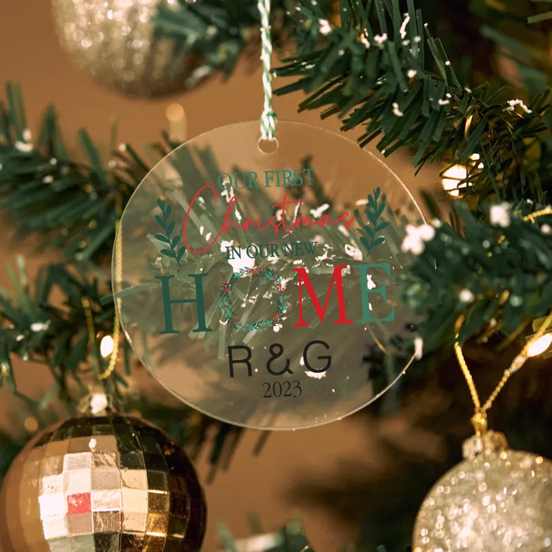 Personalised First Christmas Home Ornament for Couples