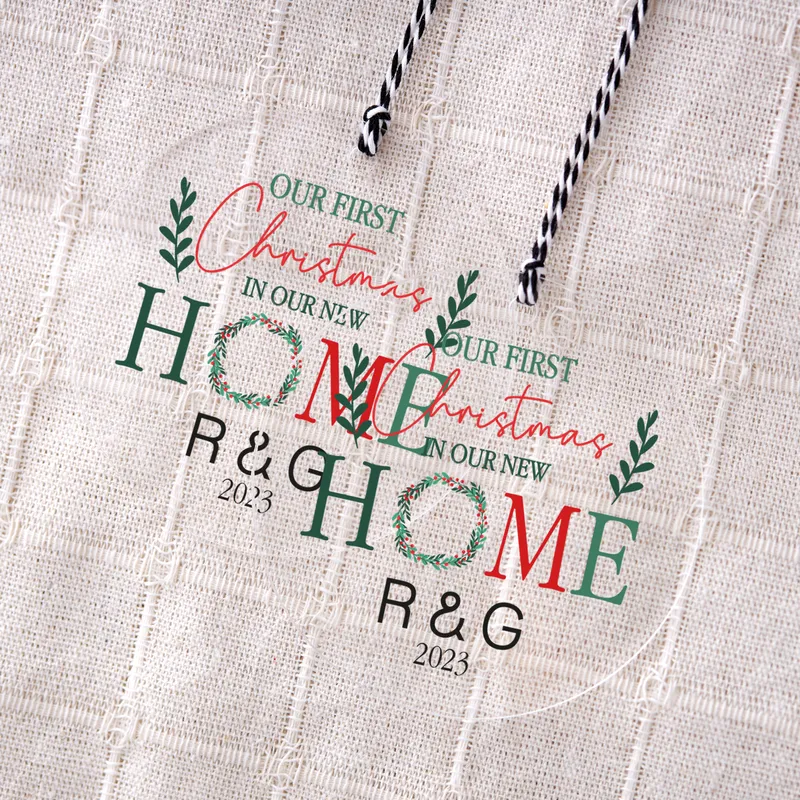 Personalised First Christmas Home Ornament for Couples