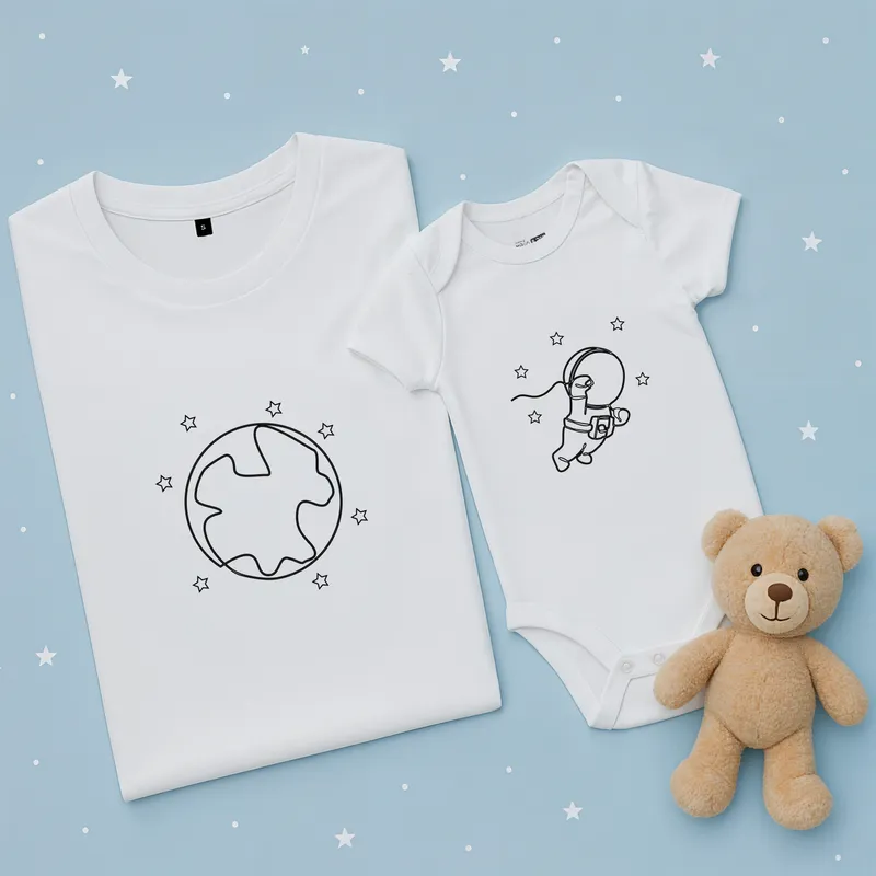 First Father's Day Matching Dad and Baby Outfit Set