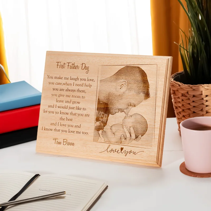 First Father's Day Gifts Printed Wooden Picture