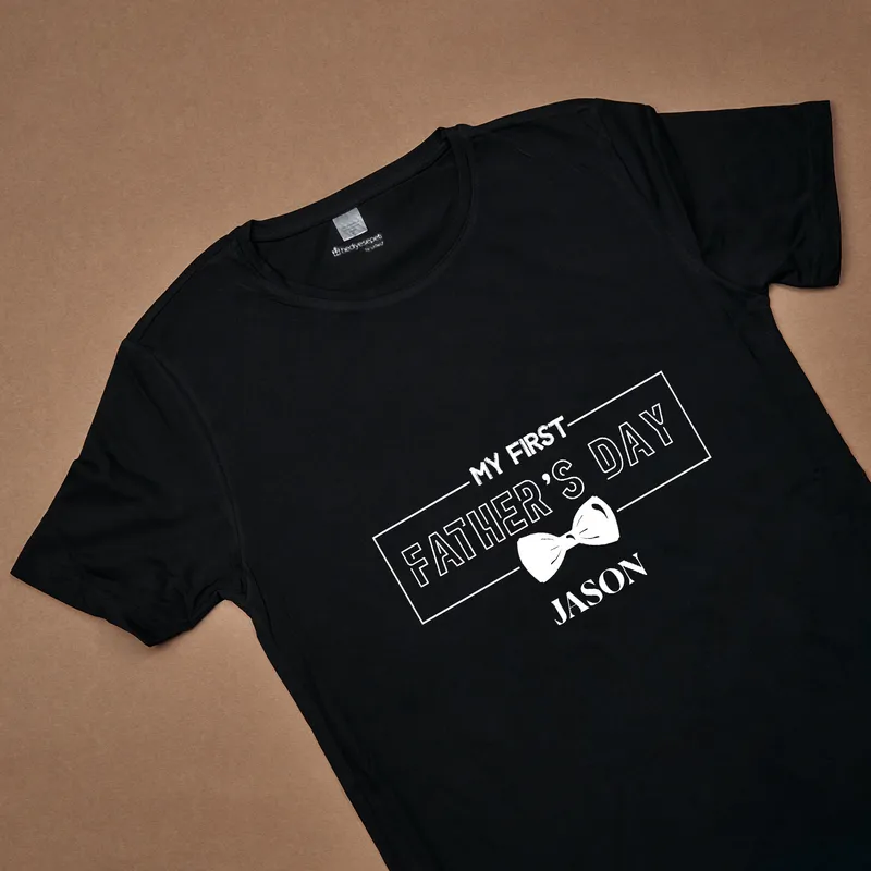 First Father's Day Matching Dad and Baby T-Shirt Set