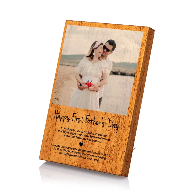 First Father's Day Personalized Photo Message Frame
