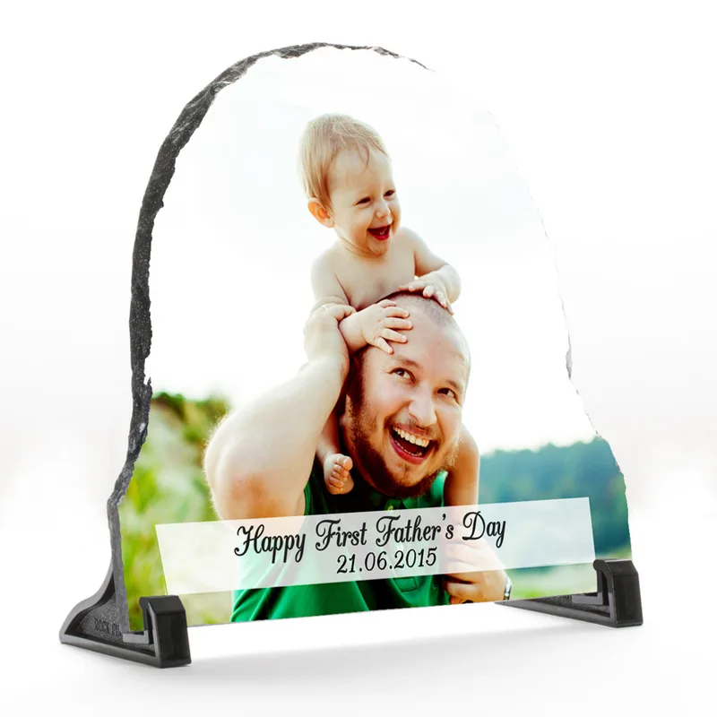 First Father's Day Personalized Stone Photo