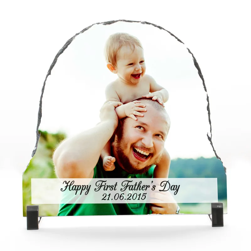 First Father's Day Personalized Stone Photo