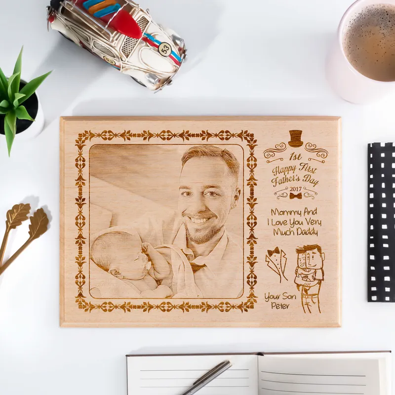 First Father's Day Special Design Wooden Picture Frame