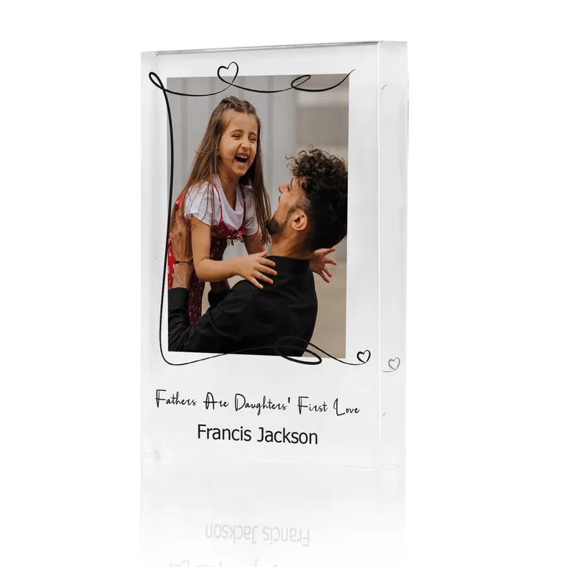 First Love Father's Day Acrylic Plaque with Picture and Special Message