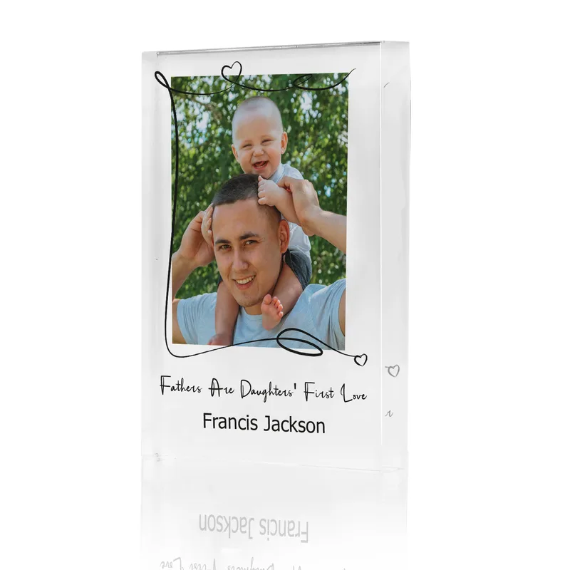 First Love Father's Day Acrylic Plaque with Picture and Special Message