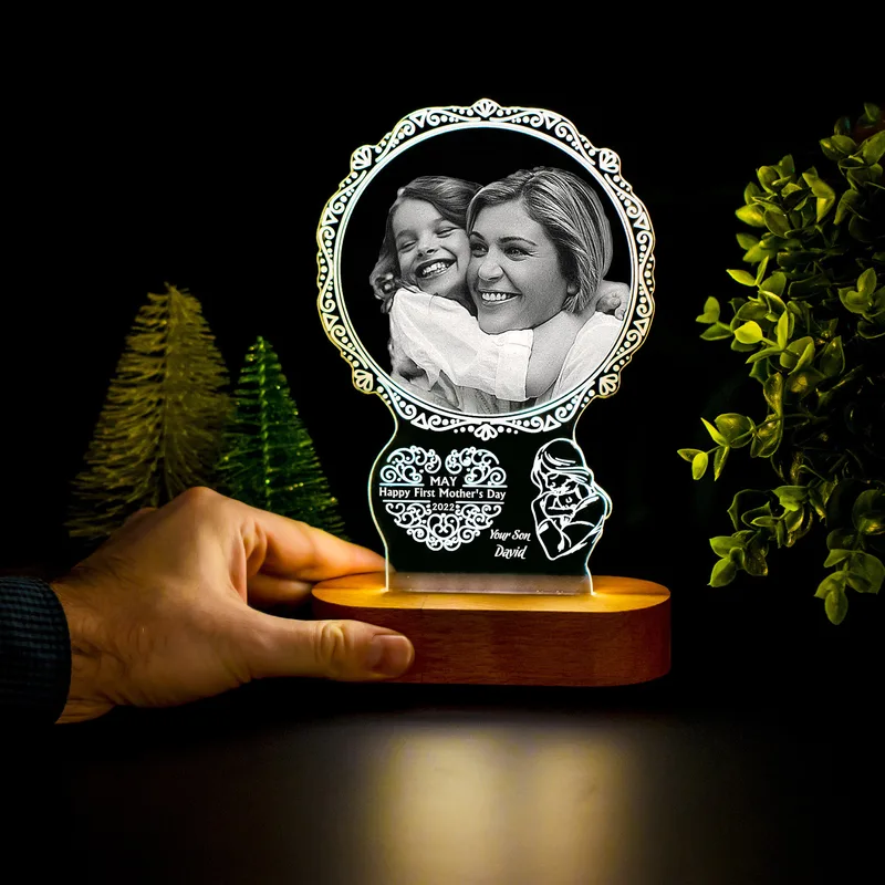 First Mother's Day Gift 3D LED Lamp with Photo