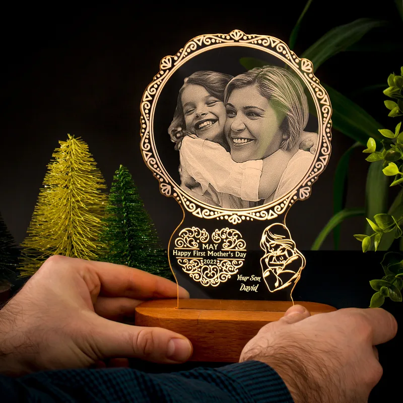 First Mother's Day Gift 3D LED Lamp with Photo