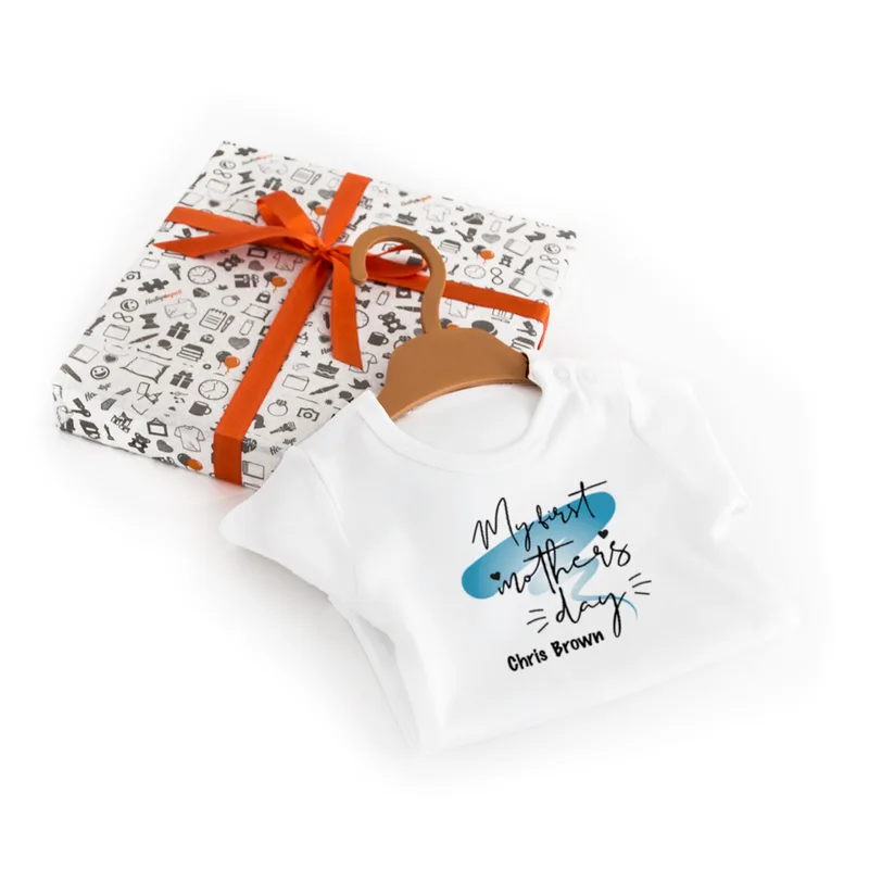 Personalised First Mother's Day Baby Bodysuit with Custom Name