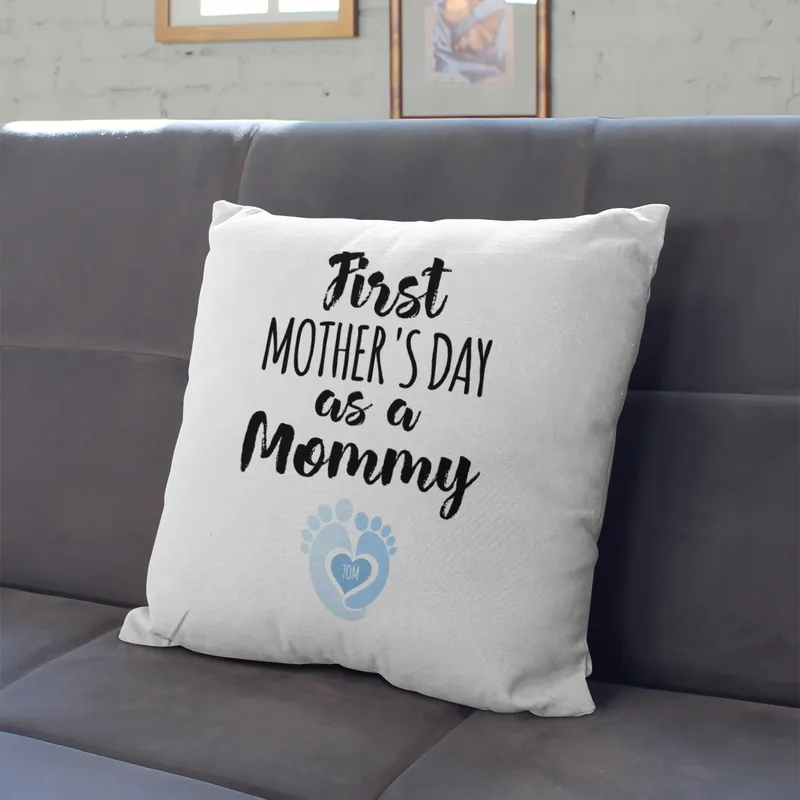 Personalised First Mother's Day Newborn Baby Pillow Gift