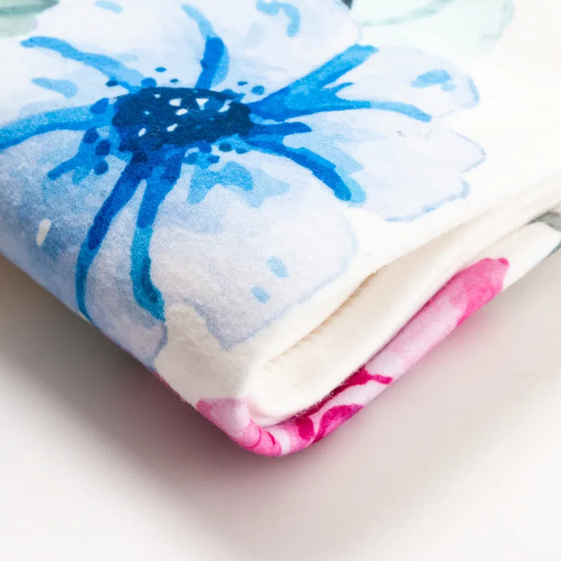 Personalised Baby Milestone Blanket with Floral Bird Design