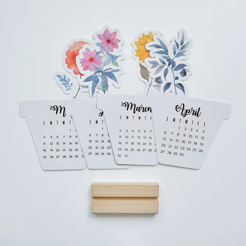 Floral Chocolate Christmas Gift Box with 2026 Calendar