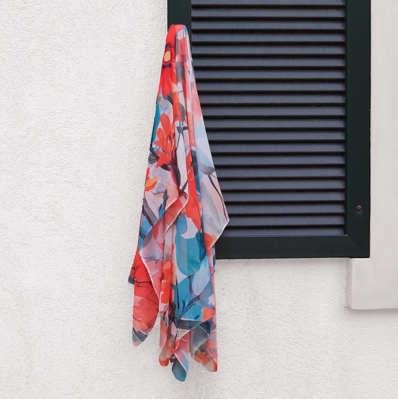 Floral Design Beach Pareo Wrap Perfect Summer Accessory