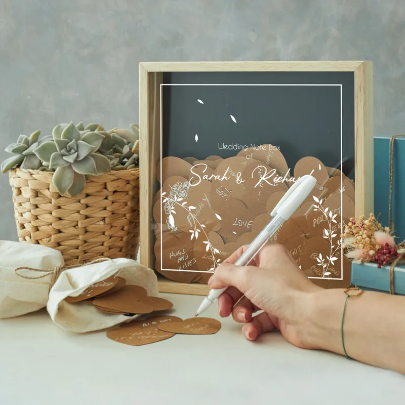 Floral Designed Personalized Wedding Keepsake Box