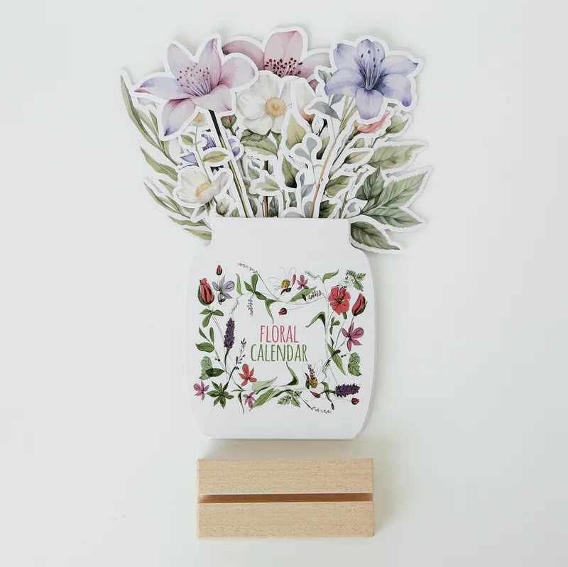 Floral Desk Calendar Perfect for Birthday and Christmas Gifts