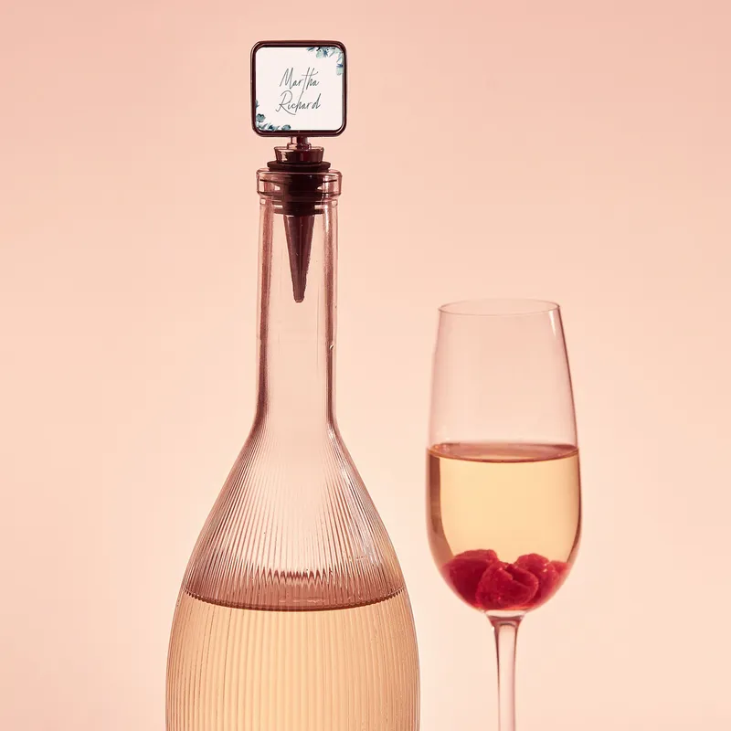 Personalised Floral Wine Bottle Stopper for Special Occasions