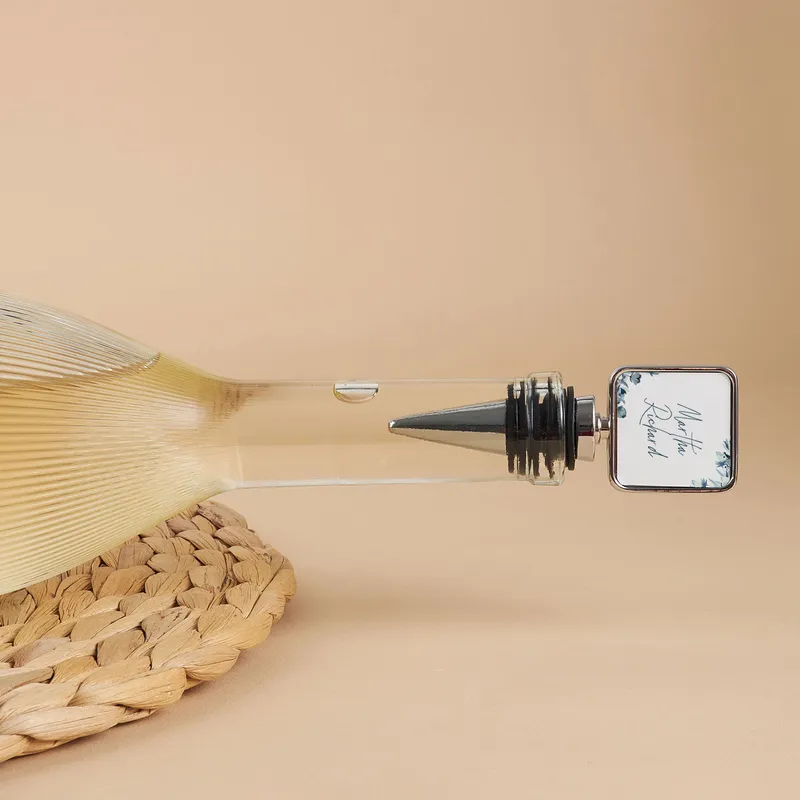 Personalised Floral Wine Bottle Stopper for Special Occasions