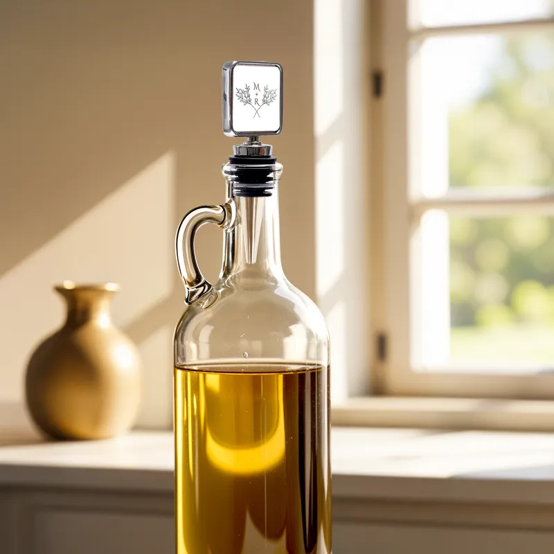 Personalised Floral Wine Stopper with Monogram