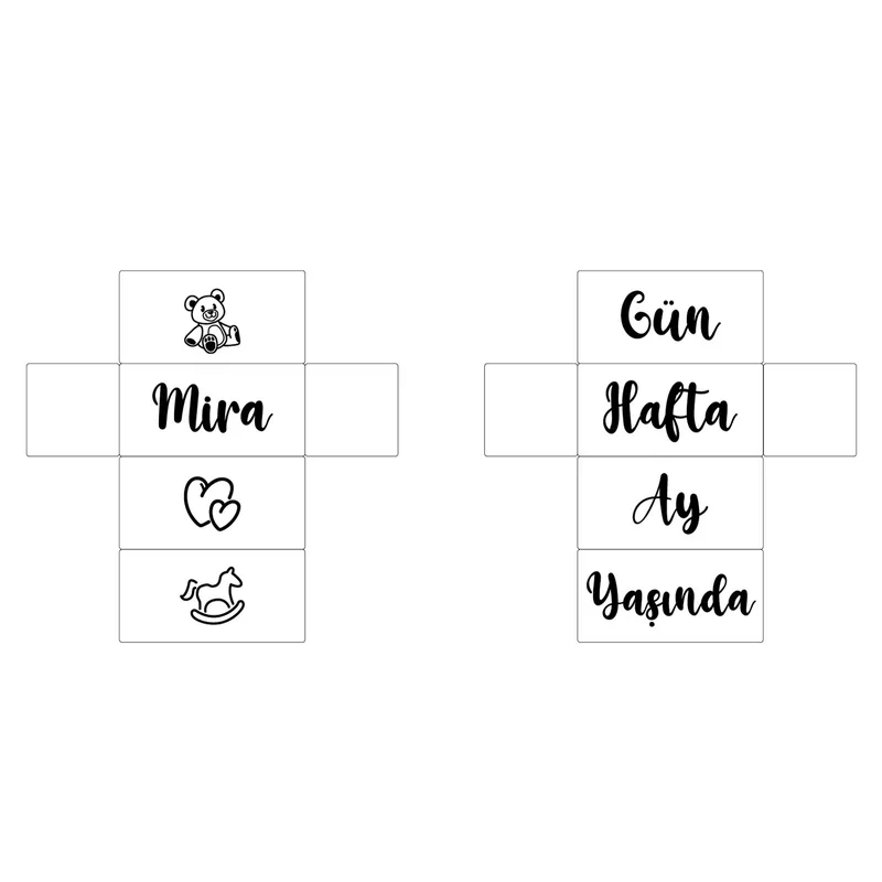 Personalised Wooden Baby Name and Milestone Blocks