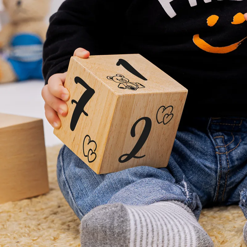 Personalised Wooden Baby Name and Milestone Blocks