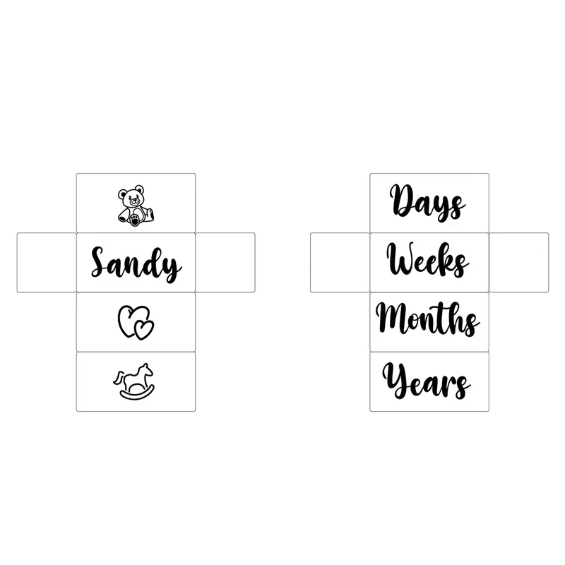 Personalised Wooden Baby Name and Milestone Blocks