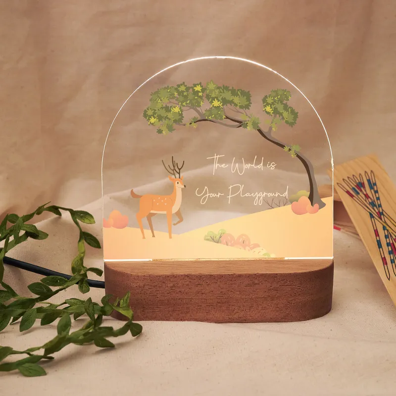 Enchanted Forest Personalised Night Light for Kids