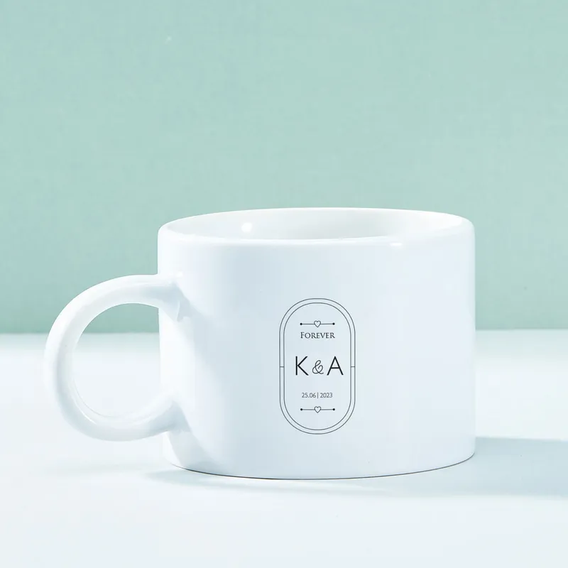 Forever Designed Initial and Date Customized Coffee Mug