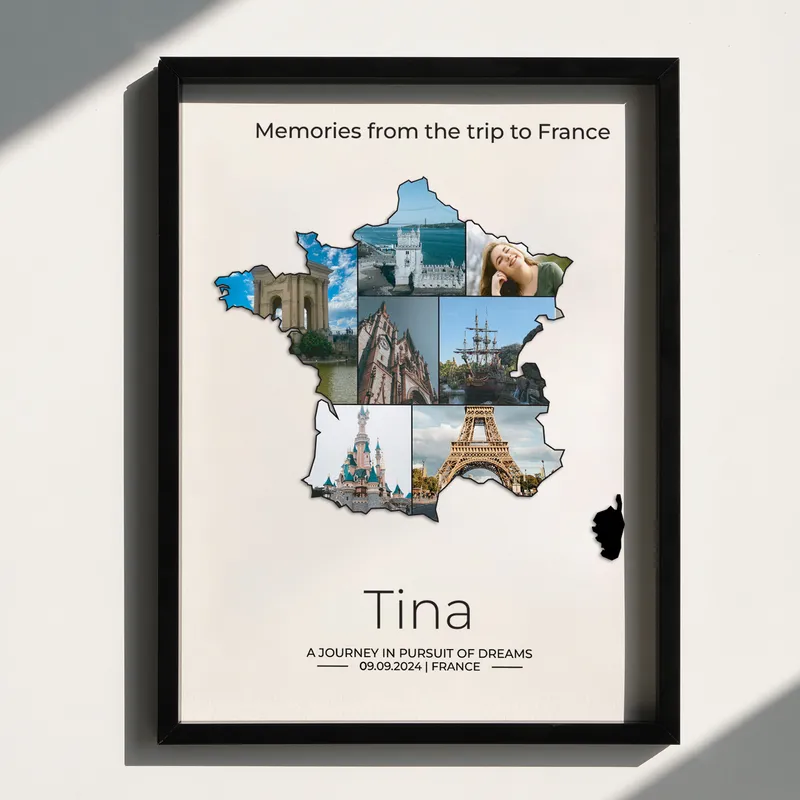 France Travel Keepsake 12x16 Photo Frame