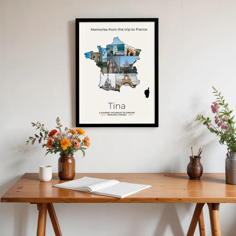 France Travel Keepsake 12x16 Photo Frame