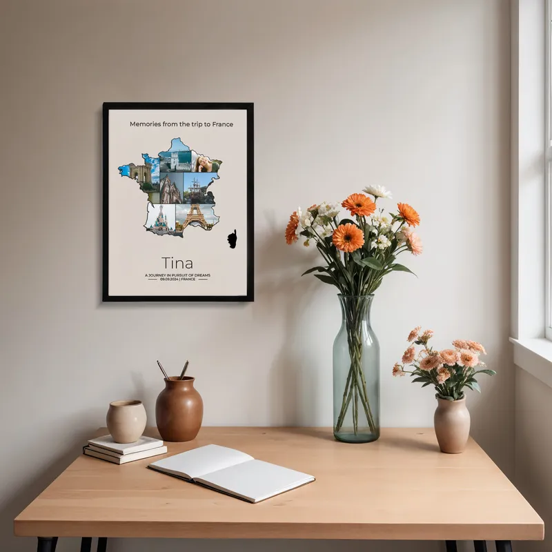 France Travel Keepsake 12x16 Photo Frame