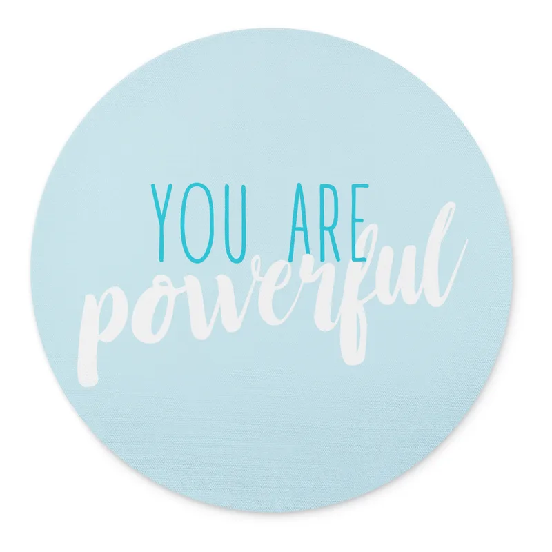 Friendship Gift Round Mouse Pad with Motivational Design