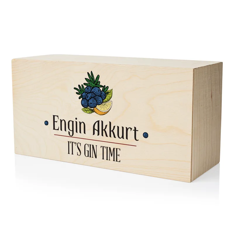 Fruity Design Personalized Gifts for Friends Special Gin Set with Wooden Box