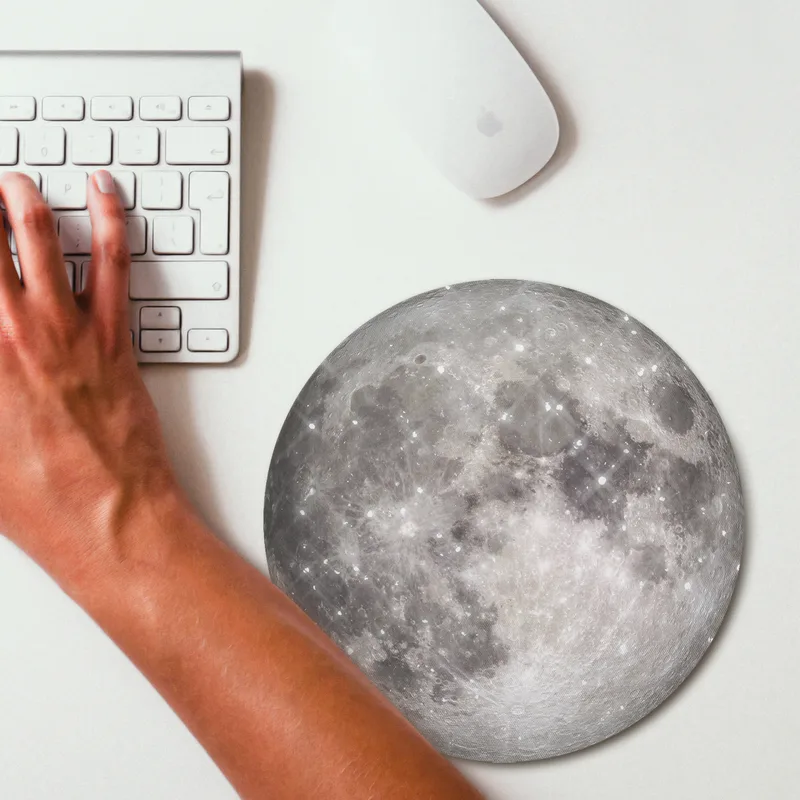 Lunar Design Mousepad – Ideal Gift for Space Enthusiasts