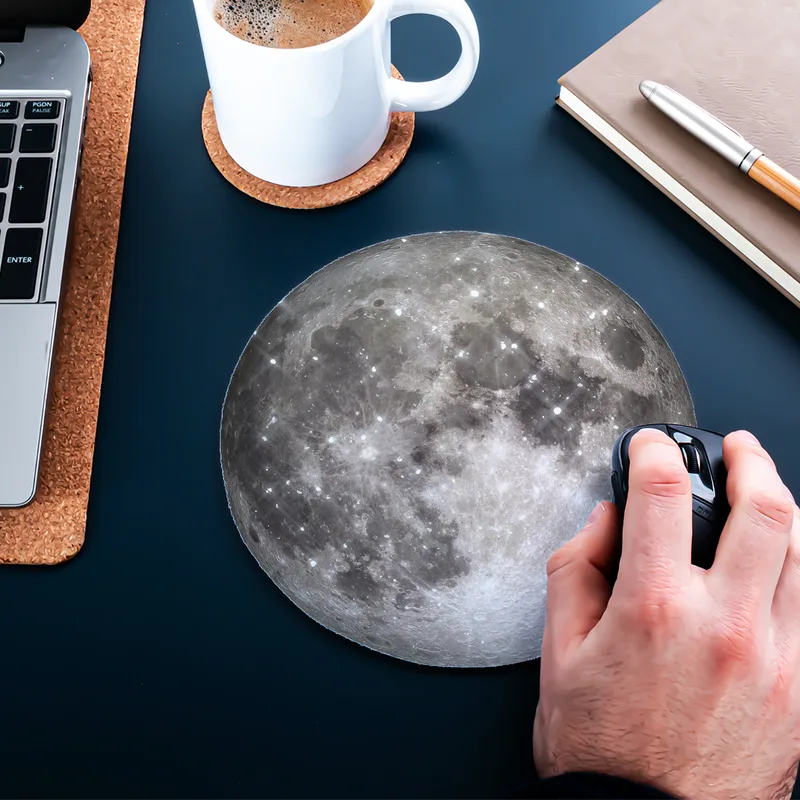 Lunar Design Mousepad – Ideal Gift for Space Enthusiasts