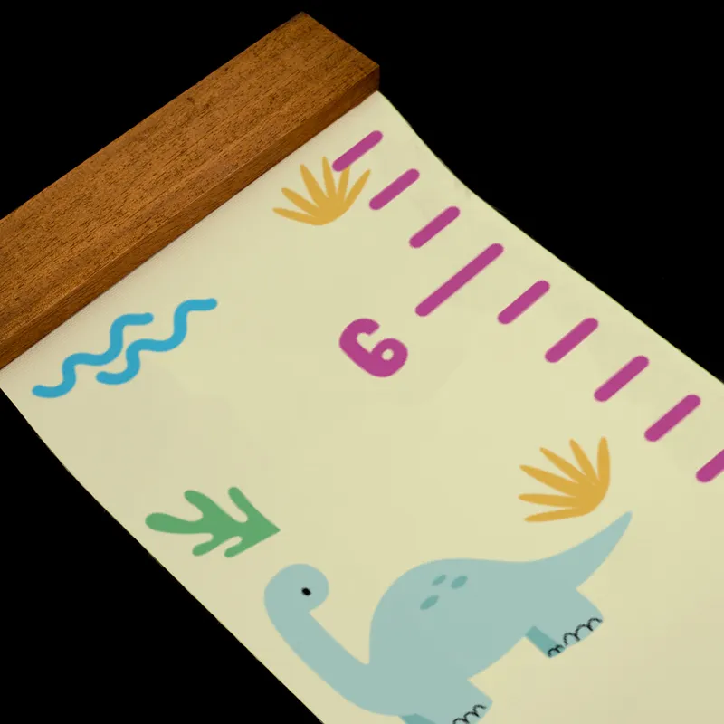 Dinosaur Growth Chart for Kids' Bedroom Decor