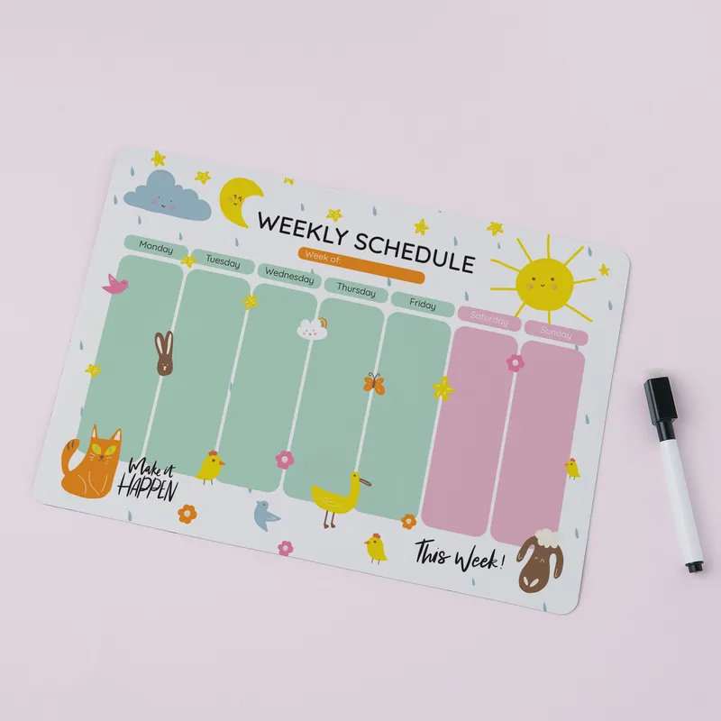 Fun Weekly Magnetic Planner for Kids